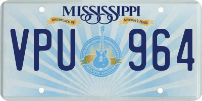 MS license plate VPU964