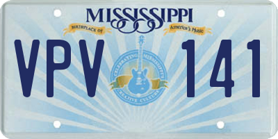 MS license plate VPV141
