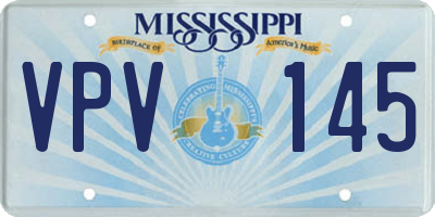 MS license plate VPV145