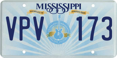 MS license plate VPV173