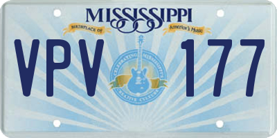 MS license plate VPV177