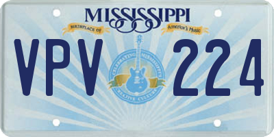 MS license plate VPV224