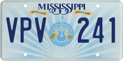 MS license plate VPV241