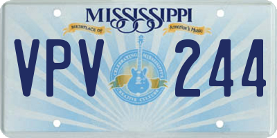 MS license plate VPV244