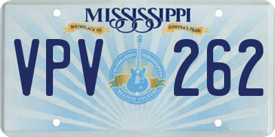 MS license plate VPV262
