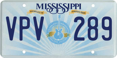 MS license plate VPV289