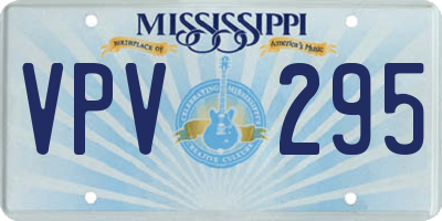 MS license plate VPV295