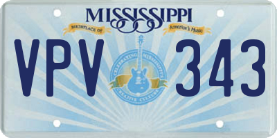 MS license plate VPV343