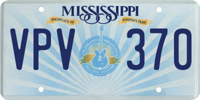 MS license plate VPV370
