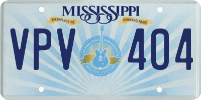 MS license plate VPV404