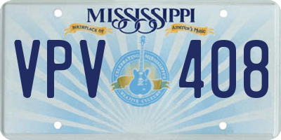 MS license plate VPV408