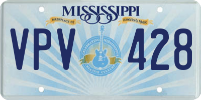 MS license plate VPV428