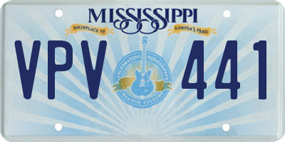 MS license plate VPV441