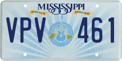 MS license plate VPV461