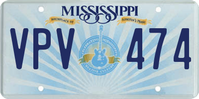 MS license plate VPV474