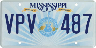 MS license plate VPV487