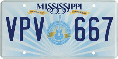 MS license plate VPV667