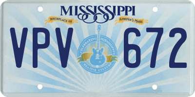 MS license plate VPV672