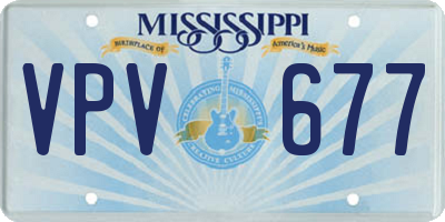 MS license plate VPV677