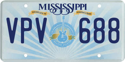 MS license plate VPV688