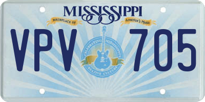 MS license plate VPV705