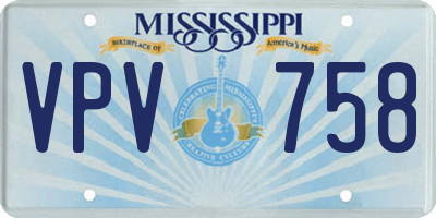 MS license plate VPV758