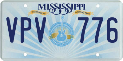 MS license plate VPV776