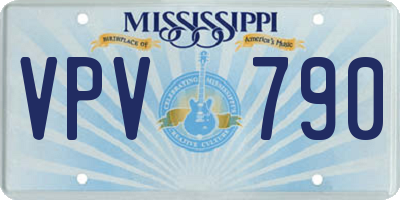 MS license plate VPV790