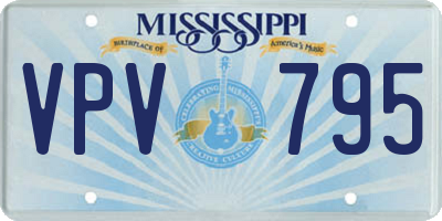 MS license plate VPV795