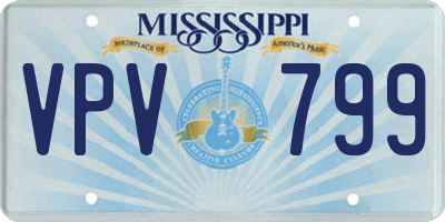 MS license plate VPV799