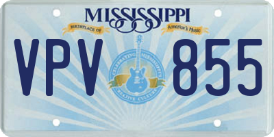 MS license plate VPV855