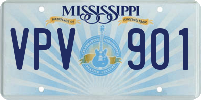 MS license plate VPV901