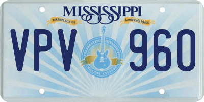 MS license plate VPV960