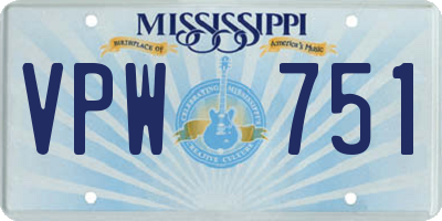 MS license plate VPW751