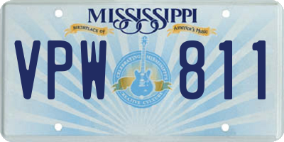MS license plate VPW811