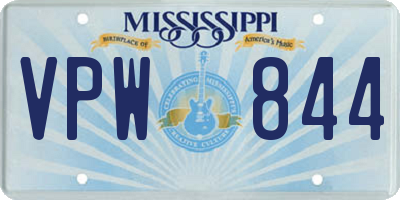 MS license plate VPW844