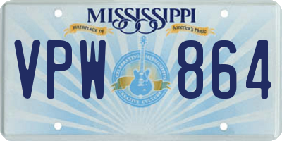 MS license plate VPW864