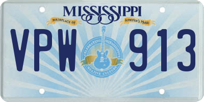 MS license plate VPW913