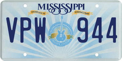 MS license plate VPW944