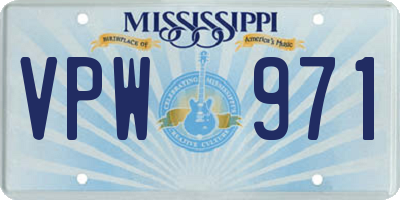 MS license plate VPW971