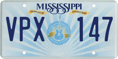 MS license plate VPX147