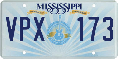MS license plate VPX173