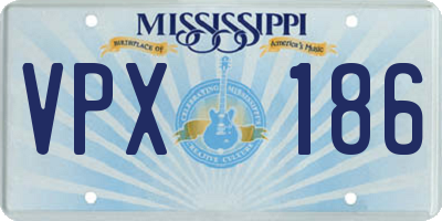 MS license plate VPX186
