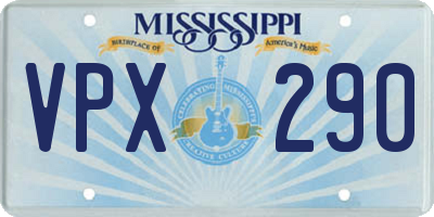 MS license plate VPX290