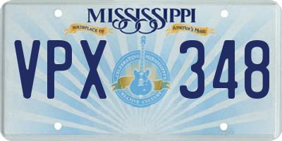 MS license plate VPX348