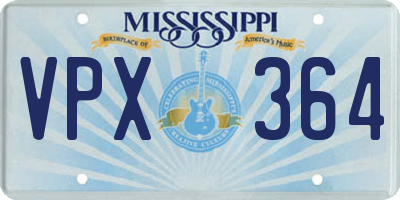 MS license plate VPX364