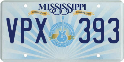 MS license plate VPX393
