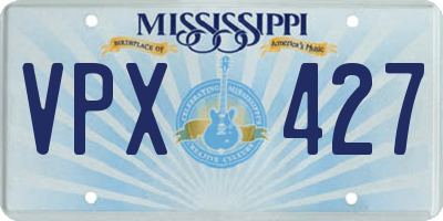 MS license plate VPX427