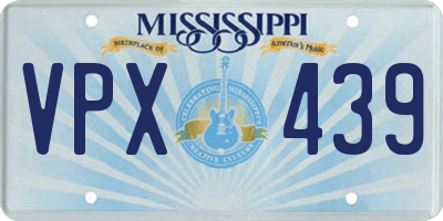 MS license plate VPX439
