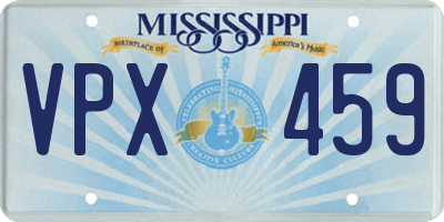 MS license plate VPX459